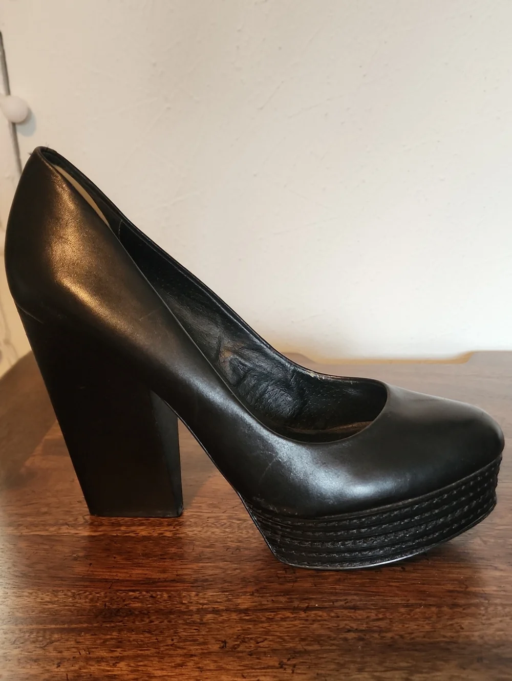Women'sTrouve Black Platform Block Heel Pumps Sz 9